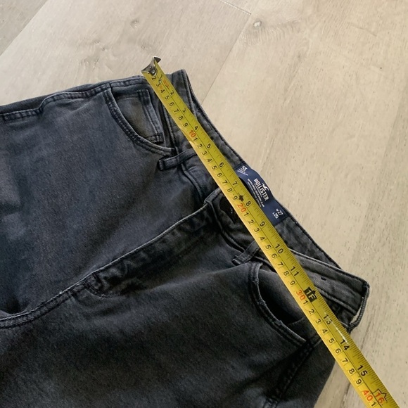Hollister black gray raw Hem women’s ultra high rise mom‎ jeans  size 27 - Picture 6 of 13